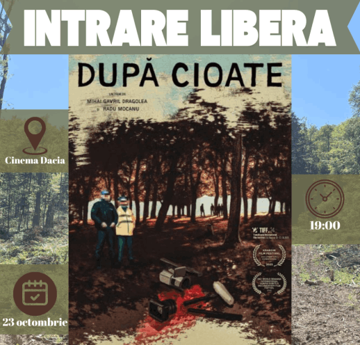 Poster pentru proiecția documentarului „După Cioate”