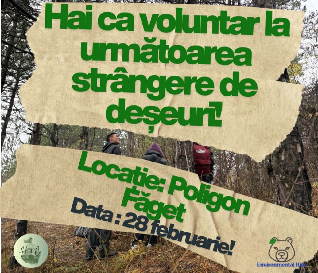 Poster pentru acțiunea de igienizare a Poligonului Făget